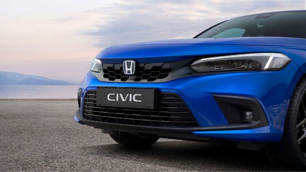 Honda civic blue front view image